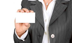 Present a business card to employers to stand out